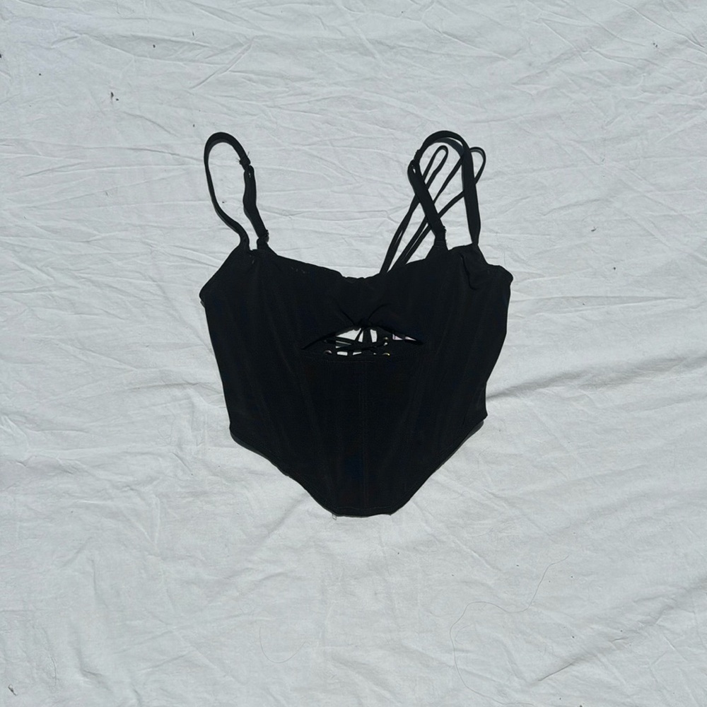 UO black Keyhole corset